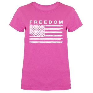 Charlie Kirk True Patriot Memorial US Flag Freedom Damen T-Shirt - Bild 1 von 19