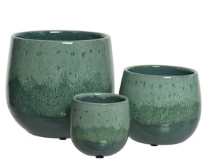 Übertopf blau Blumentopf Blumenkübel Pflanzenkübel - Bild 1 von 1