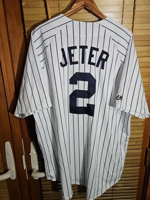 Camiseta Majestic New York Yankees Derek Jeter Vintage a Rayas XXL 2XL Envío Gratis Foto 1 de 4