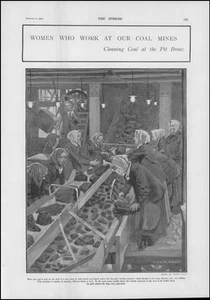 1902 INDUSTRIA Mujeres que trabajan en minas de carbón limpieza carbón en Pit Brow (73) - Imagen 1 de 1