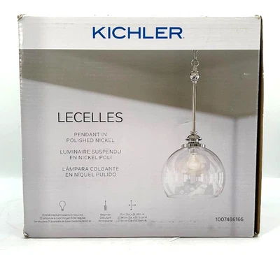 Kichler Lecelles Traditional Globe Kitchen Pendant Hanging Light - Image 1 of 4