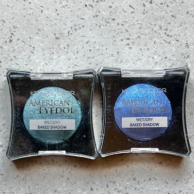 Kleancolor American Eyedol Baked Eyeshadow Wet Dry Set of 2 Glitter Teal Bayou - Image 1 of 4