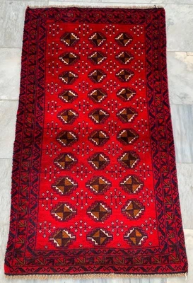 Alfombra vintage afgana hecha a mano de 3x4 pies para sala de estar Bukhara dormitorio Kilim alfombra Foto 1 de 4