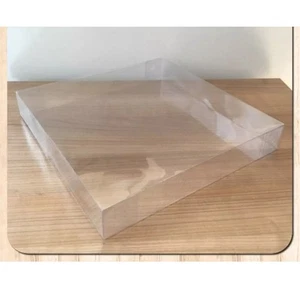100's set 30x30x5 cm Big Clear Ballotin Box PVC Acetate Transparent Gift Box - Picture 1 of 7