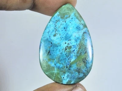 26X40X05MM Natural Shattuckite Forma Pera Cabujón Piedra Preciosa Suelta 46Cts. e980 Foto 1 de 4