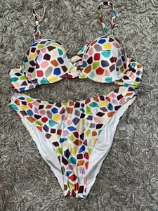 Missoni Mare Mosaik Muster Bügel Push Up Bikini Set Neu ohne Etikett Gr. 40 (US 4) - Bild 1 von 4