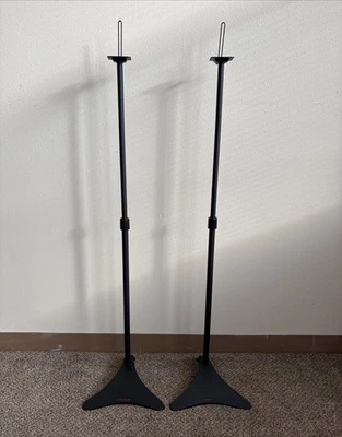 Pair Speaker Stands Atlantic Adjustable Height Satellite 27-44” Surround Set 2 - Image 1 of 4