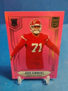 2025 Panini Donruss Elite - Rookies Josh Simmons #160 Pink Parallel (RC) - Picture 1 of 2