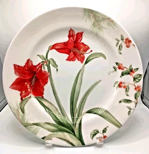Lenox Winter Garden Amaryllis with Bittersweet China Dinner Plate New NWT - Picture 1 of 13