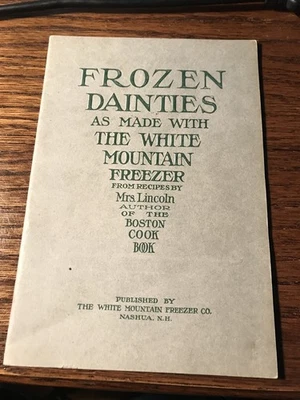 LIBRO DE COCINA HELADO CONGELADOR MONTAÑA BLANCO VINTAGE PIEZAS MANUAL DE USUARIO NASHUA NH Foto 1 de 2