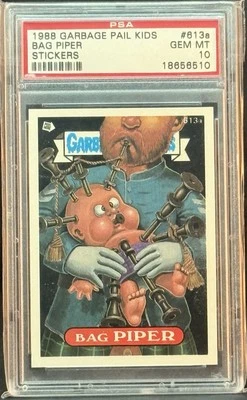 1988 GARBAGE PAIL KIDS SERIES 15 #613A BAG PIPER PSA 10 GEM MINT - Image 1 of 2