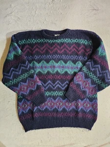 Vintage IceWear 100% Wool Fair Isle Pullover Sweater Northern Lights Mens Sz XL - Bild 1 von 9