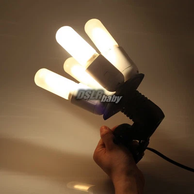 4 in1 Video Studio E27 Light Lamp Bulb Base Socket Splitter Adapter Holder NEW - Image 1 of 4