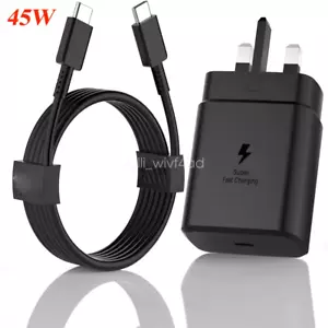 45W Super Fast Charging Charger Adapter 6Ft Cable For Samsung S25 S24 S23+ Ultra - Picture 1 of 8