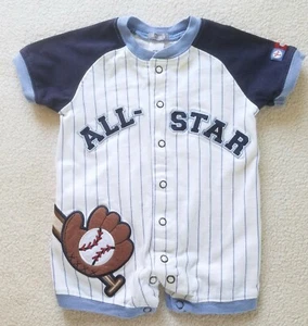 Carters ~ Conjunto de Pantalones Cortos para Niño ~ Talla 3 Meses ~ Azul/Blanco ~ Béisbol. - Imagen 1 de 6