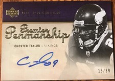 2007 UD Premier Penmanship Autographs Gold Chester Taylor PP-TA #’d 19/99