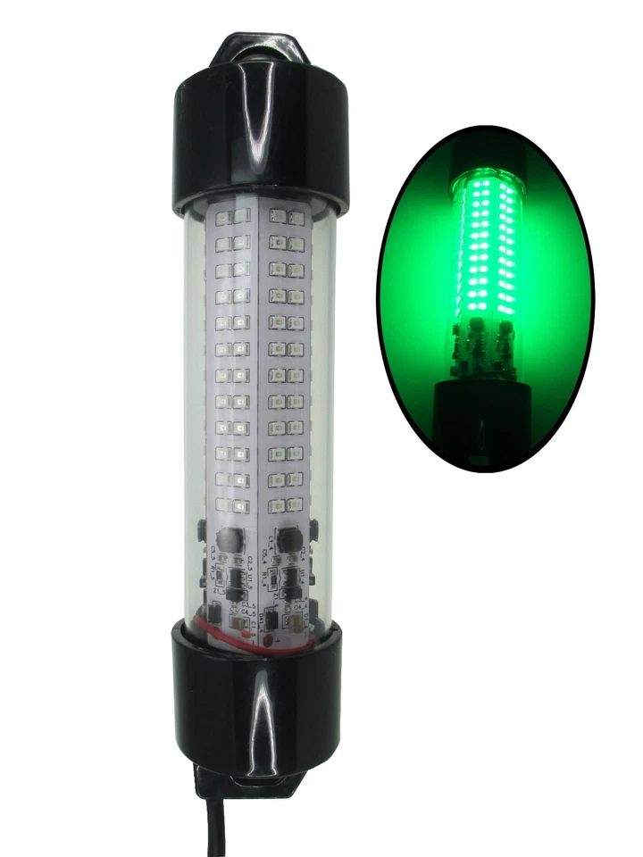 Pactrade Marine Boat LED Green Underwater Submersible Night Fishing Light 8"ip68