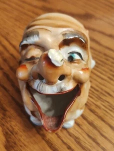 Made In Japan Open Mouth Man With Be On Nose Ashtray - Picture 1 of 8