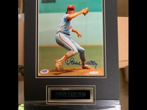 Steve Carlton Photo Photograph AUTO SIGNED Autograph PSA/DNA Baseball COA MATTED - Picture 1 of 3