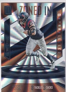 J.J. WATT 2016 Panini Unparalleled Zoned In #1 Texans - Picture 1 of 2