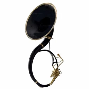 SOUSAPHONE TUBA BLACK 22" BELL SIZE OF PURE BRASS +CARRY BAG +FAST FREE SHIPPING - Picture 1 of 6