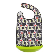 Large Waterproof Adult Bib Reusable Detachable with Food Catcher elderly