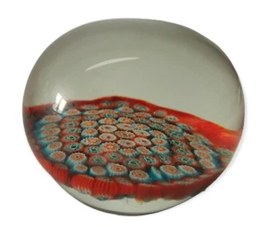 Millefiori Glas Briefbeschwerer - unsigniert - Vintage - Bild 1 von 2
