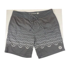 Surfcuz Men Swim Shorts 38 Gray Board Shorts Cotton Blend Polyester - Picture 1 of 14