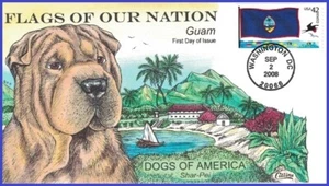 USA2 #4286 U/A COLLINS HAND PAINTED FDC Guam Flag - Picture 1 of 1