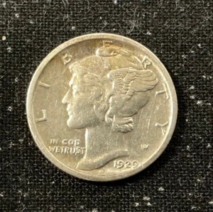1929-D Merkur Silber Groschen Stempelglanz frühe Tönung - Bild 1 von 2