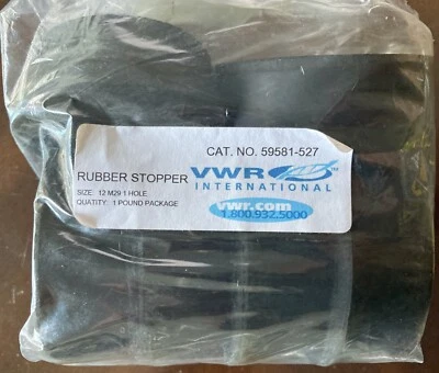 VWR Rubber Stoppers, Size 12 M29, One Hole, Cat. No. 59581-527 (6 Pieces) - Image 1 of 2
