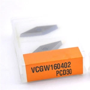 2pcs VCGW160402 PCD30 VCGW 330.5 PCD insert polycrystalline diamond for Aluminum - Picture 1 of 1