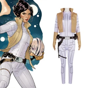 Cosplay Star Wars Princesa Leia Monos Abrigos Disfraces de Halloween Trajes Accesorios - Imagen 1 de 12
