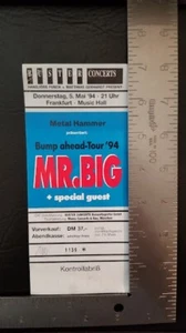 MR. BIG - BOLETO DE CONCIERTO COMPLETO VINTAGE ORIGINAL ALEMÁN 1994 SIN USAR *ÚLTIMO 1* - Imagen 1 de 2