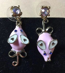 Betsey Johnson Pink Mouse Earrings - Bild 1 von 5