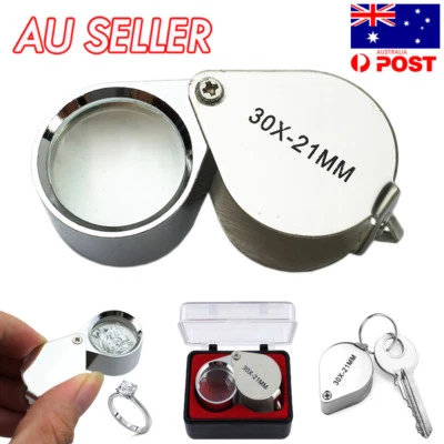 Pocket Jewellers Eye Loupe Magnifier Jewelry Magnifying Glass 30x 21mm Jewelers - image 1 of 4