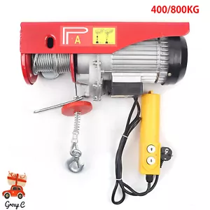 Elektroseilzug mit Flaschenzug Seilwin Kranwinde Aufzug 400/800KG 220V Langlebig - Bild 1 von 11