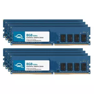 OWC 64 GB (8x8 GB) DDR4 3200 MHz 1Rx8 non ECC UDIMM 288pin memoria RAM - Foto 1 di 7