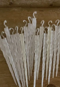(15) Adornos vintage de plástico de Navidad de los años 50 para hielo brillo oscuro 5,5" - Imagen 1 de 9