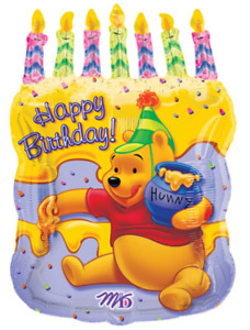 Winnie-the-Pooh Happy Birthday SuperShape Foil Balloon - Child Party Decorations