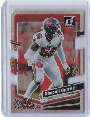 2023 Donruss #281 Shaquil Barrett Press Proof Silver Die Cut #/75 - Image 1 of 2