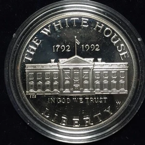 White House 200th Anniversary 1992-W Silver Proof $1 with Box & COA - Picture 1 of 4