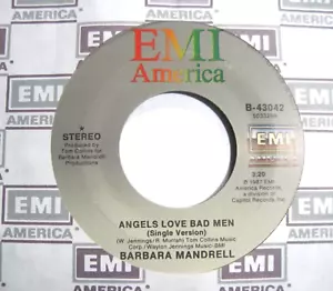 BARBARA MANDRELL * 45 * Angels Love Bad Men * 1988 #49 * EMI NOS UNPLAYED MINT ! - Picture 1 of 1
