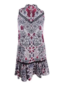 Laundry by Shelli Women's Printed Mock Neck A-Line Dress (10, Tinted Blush) - Picture 1 of 2