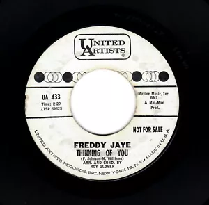 NORTHERN SOUL-FREDDY JAYE-THINKING OF YOU/I NEED SOMEBODY'S LOVE-U.A. 433 - Picture 1 of 2