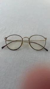 Marchon Eyeglasses Wall Street Havana Tortoise & Gold Schoolboy Japan 48-19-135 - Bild 1 von 13