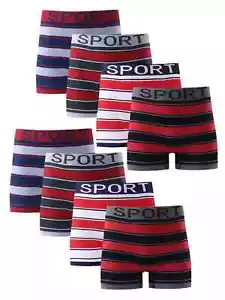12 6 3 PAIRS MENS BOXER SPORT STRIPY SEAMLESS UNDERWEAR BOXERS SHORTS S-XL - Picture 1 of 1