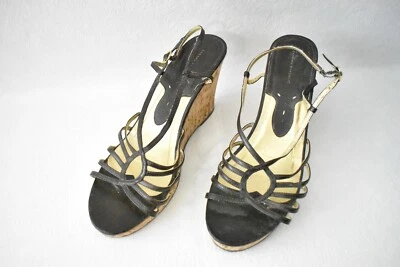 Zapatos Sandalias Banana Republic Marrón Cuña Tacón Correas Talla 9 Para Mujer  Foto 1 de 4
