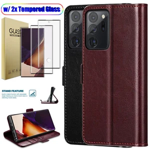 Funda protectora de pantalla tipo billetera de cuero para Samsung Galaxy Note 20 Ultra 5G - Imagen 1 de 45