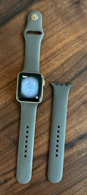 Apple Watch Series 2 42mm Gold Aluminum Case Cocoa Sport Band GPS Ceramic Back - Image 1 of 4